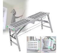 Plate-Forme Travail Réglable Escabeau Travail Pliant Acier, Équipement D'Échafaudage Soudage en Acier Galvanisé, Escabeau Robuste pour Cloisons Sèches, Tabouret Banc À Hauteur Réglable,200 * 40