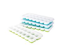Plateau, 4 pièces plateau en silicone à dégagement facile, durable et lavable au lave-vaisselle avec PP sans BPA et sans ordonnance, plateaux à glaçons empilables avec couvercle anti-déversement perme