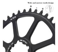 Plateau à 12 vitesses pour GXP, design décalé de 3 mm, dents larges étroites pour une meilleure rétention de la chaîne et un changement de vitesse fluide (44T)