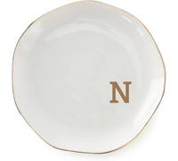 Plateau à bagues avec initiales et monogramme AZ personnalisé, for fiançailles, mariage, amies, sœurs, en céramique blanche Pour colliers et bracelets(Color-17)