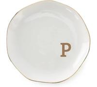 Plateau à bagues avec initiales et monogramme AZ personnalisé, for fiançailles, mariage, amies, sœurs, en céramique blanche Pour colliers et bracelets(Color-16)