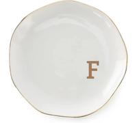 Plateau à bagues avec initiales et monogramme AZ personnalisé, for fiançailles, mariage, amies, sœurs, en céramique blanche Pour colliers et bracelets(Color-06)