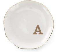Plateau à bagues avec initiales et monogramme AZ personnalisé, for fiançailles, mariage, amies, sœurs, en céramique blanche Pour colliers et bracelets(Color-01)