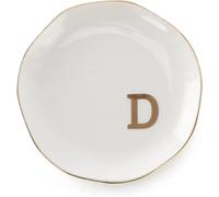 Plateau à bagues avec initiales et monogramme AZ personnalisé, for fiançailles, mariage, amies, sœurs, en céramique blanche Pour colliers et bracelets(Color-04)