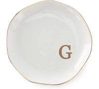 Plateau à bagues avec initiales et monogramme AZ personnalisé, for fiançailles, mariage, amies, sœurs, en céramique blanche Pour colliers et bracelets(Color-13)