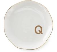 Plateau à bagues avec initiales et monogramme AZ personnalisé, for fiançailles, mariage, amies, sœurs, en céramique blanche Pour colliers et bracelets(Color-07)