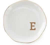 Plateau à bagues avec initiales et monogramme AZ personnalisé, for fiançailles, mariage, amies, sœurs, en céramique blanche Pour colliers et bracelets(Color-05)