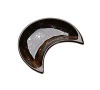 Plateau à bagues en céramique for bijoux et lune, décoration d'intérieur, coiffeuse, rangement, salle de bain Pour colliers et bracelets(Black moon)