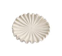 Plateau à bijoux décoratif en céramique volants avec motif festonné for table basse Pour colliers et bracelets(White)