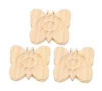 Plateau à Bijoux en Bois Massif 3 Pièces, Plateau pour Bracelet, 12x12 cm - Élégance Durable, Surface Lisse Anti - Rayure, Rangement Pratique et Décoration Maison