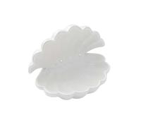 Plateau à bijoux en céramique, coquillage, présentoir for boucles d'oreilles, coiffeuse, artisanat, petits ornements Pour colliers et bracelets(White)