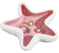 Plateau à bijoux en céramique forme d'étoile de mer, assiette porcelaine, support for bagues, boucles d'oreilles, bibelot décoratif sur le thème l'océan Pour colliers et bracelets