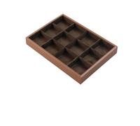 Plateau à bijoux en cuir marron, organiseur de rangement for colliers, bagues, bracelets, boucles d'oreilles et broches Pour Le Rangement De Bijoux(Color 6)