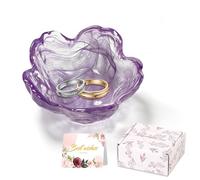 Plateau à bijoux en forme de fleur - Joli organisateur de coiffeuse - Décoration de chambre à coucher - Décoration de salle de bain - Petit plat à bijoux - Cadeau de Saint-Valentin, d'amitié, de Noël