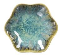 Plateau à bijoux plat à bijoux en feuille de lotus vert plateau à bibelots en céramique 4x4x1 pouces plateau décoratif pour vanité table d'entrée commode