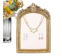 Plateau À Bijoux Vintage - Support De Cadre Photo En Résine, Support En Velours | Présentoir De Colliers Faits À La Main, Organisateur De Bijoux Anciens, Parfait Pour Les Bracelets, Broches, Bagues, B