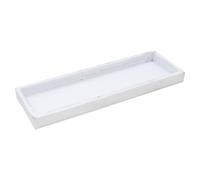 Plateau à bougie vintage en bois blanc - 40 x 13 cm - Plateau décoratif rectangulaire - Décoration de table de service pour bougies de Noël