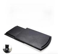 Plateau à café coulissant de 30,5 cm, tapis de base robuste pour machine à expresso, grille-pain, four, facile à déplacer sous l'armoire, organiseur de cuisine, noir