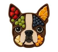 Plateau à charcuterie avec compartiments pour amuse-gueule sur le thème du chien pour fromage, viandes et collations, planche de service pour fêtes