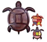 Plateau à charcuterie tortue - Plateau en bois sur le thème de l'océan - Plateau de service en bois avec motif animal - Pour pendaison de crémaillère, fête, présentation de fruits - Cadeau unique pour