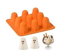 Plateau à chocolat en silicone - Fabriquez du savon en forme de fantôme, design 3D effrayant détaillé, 173 mm x 50 mm + poids 100 g, polymère résistant à la chaleur | pour la pâtisserie et les fêtes (
