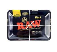 Plateau à Cigarettes en Métal Portable 18x12.5cm, Fer Blanc Compact,Double Face pour Rangement Pratique