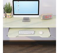 Plateau à clavier réglable en hauteur sous le bureau, étagère coulissante avec plate-forme extractible, support de clavier d'ordinateur en bois pour une nification ergonomique de l'espace de travail