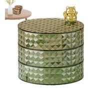 Plateau À Collations Avec Couvercle, Avec Compartiment Rotatif À 3 Niveaux, 16,5 X 16,5 X 17,1 Cm, Plateau De Stockage De Bonbons, Plat De Service, Motif Décoratif De Chat, Pour L'organisation De La C