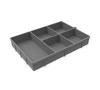 Plateau à collations portable - Boîte à collations | Plateau de service divisé en silicone à 5 compartiments, organisateur de récipients à desserts pour biscuits, chocolat, sandwich, bonbons, bar à do