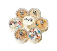 Plateau à collations - Solution de Stockage des Aliments Anti-poussière, Couvercle Transparent - Style Profil Rond, pivotant à 360 degrés | Joint d'étanchéité hermétique, matériau Composite de