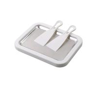 Plateau à crème glacée roulé - Acier inoxydable portable instantané - Assiette à yaourt pour sorbetière faite maison | pour les réunions de fête Pique-nique Camping Sorbet au yaourt Cuisine à domicile