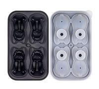 Plateau à cubes Forme amusante Sphère en silicone Moule à glace 3D empilable Grand cube pour whisky Cocktail Plateaux à glace pour congélateur Petits moules en silicone empilables à