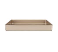 Plateau à cuisson à pâtisserie en acier en carbone multifonctionnel plateau de four non bâton pour les gâteaux à pâte feuille (Jaune)