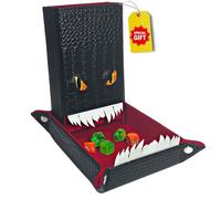 Plateau à dés et tour à dés - Plateau à dés DND, boîte de rangement pour dés et tour à dés amovible - Plateau à rouler 2 en 1 pour dés - Parfait pour les RPG et les jeux de table (Dragon Slayer)