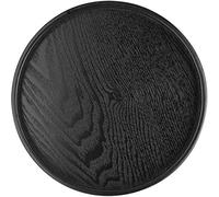 Plateau à é Rond En Bois Massif, Antidérapant Et Anti-éclaboussures | Bois Naturel Durable, Salle à Manger Moderne, Trois Tailles En Noir (24CM)