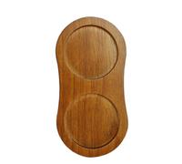 Plateau à épices en bois - Base de moulin à double compartiment pour sel, support antidérapant pour plan de travail pour bouteilles | Étagère de rangement de cuisine pour outils de cuisine