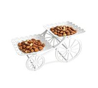 Plateau à étages - Présentoir élégant en forme de chariot | Présentoir à gâteaux vintage pour fête de mariage d'anniversaire, buffet de mariage, rassemblement du thé de l'après-midi, dîner festif