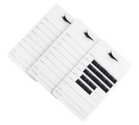 Plateau à Faux Cils en Acrylique Blanc 3 Pièces Repères | Bords Lisses, Surface Graduée, pour Faux Cils et Pinces, Salon Beauté, Formation Maquillage