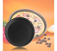 Plateau à frites anti-adhésif en acier au carbone pour four à micro-ondes pour cuire des pizzas et cuire de la viande, du poisson et du poulet avec fonction de démoulage facile (A)