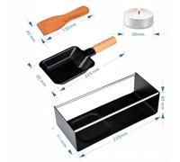 Plateau à fromage à double assiette en acier carbone de qualité alimentaire, portable pour le camping et la salle à manger, système de chauffage des bougies pour une répartition homogène de la chaleur