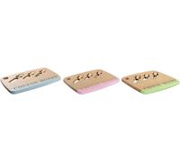 Plateau à fromage DKD Home Decor bambou acier inoxydable 33,5 x 24 x 2 cm (3 pièces)