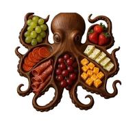 Plateau à fromage et charcuteries pour divertir la création faite à la main Planche de service en bois Décoration de fête côtière Cadeau unique pour les amateurs de fruits de mer