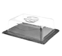 Plateau à fromage - H-H - 9800 - Cloche incluse - Ardoise rectangulaire 26x20 cm - Lavage à la main