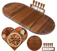 Plateau à fromage magnétique en bois d'acacia - 3 pièces Vendos85