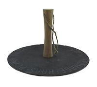 Plateau à Fromage Rond en Ardoise avec poignée en Bois