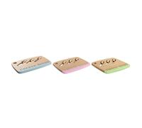 Plateau à fromages DKD Home Decor 33,5 x 24 x 2 cm Bleu Rose Acier inoxydable Vert (3 Pièces)