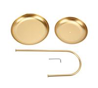 Plateau à fruits à 2 niveaux, grande capacité, simple, style nordique, en métal doré, pour maison, bureau, bureau, café