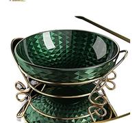 Plateau à fruits, Bread gp Corbeille à Fruits for Assiette de Fruits de Luxe légère de Cuisine, Cadre en Fer, Table Basse, collation, Assiette de Maison, Bureau, Salon, Support d'assiette de Fruits