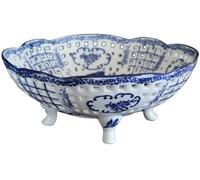 Plateau à fruits chinois rétro en céramique, assiette à bonbons, assiette à fruits créative, maison, salon, table basse, ornements simples, bassin à fruits, porte-fruits (petit)(Small)