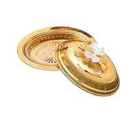 Plateau à fruits doré pour comptoir de cuisine, beurrier européen avec couvercle, support de rangement pour dessert, gâteau, assiette à fruits décorative